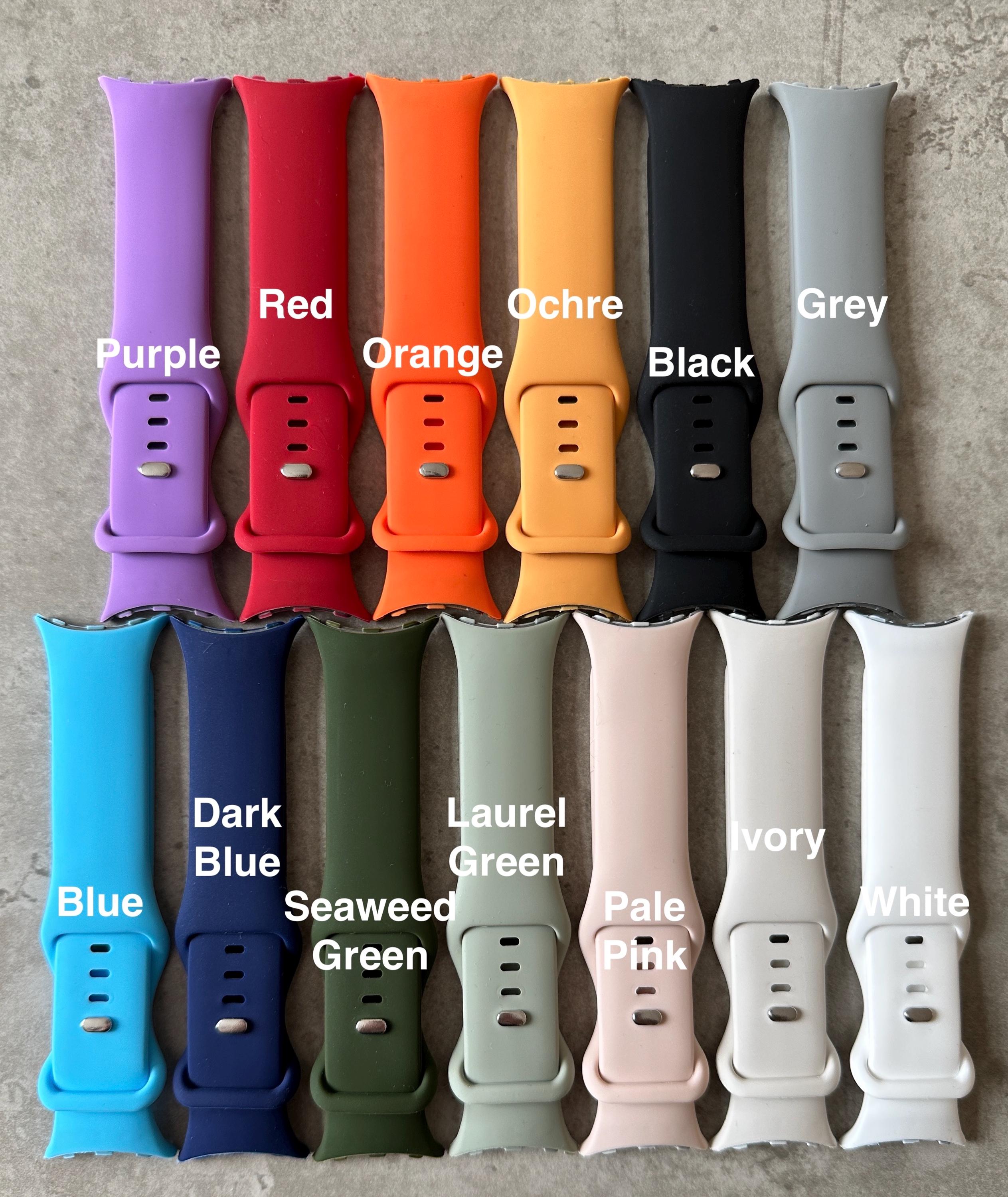 Silicone Band / Strap for Google Pixel Watch 1, 2, 3 - Any Design From My Shop - 13 Colours