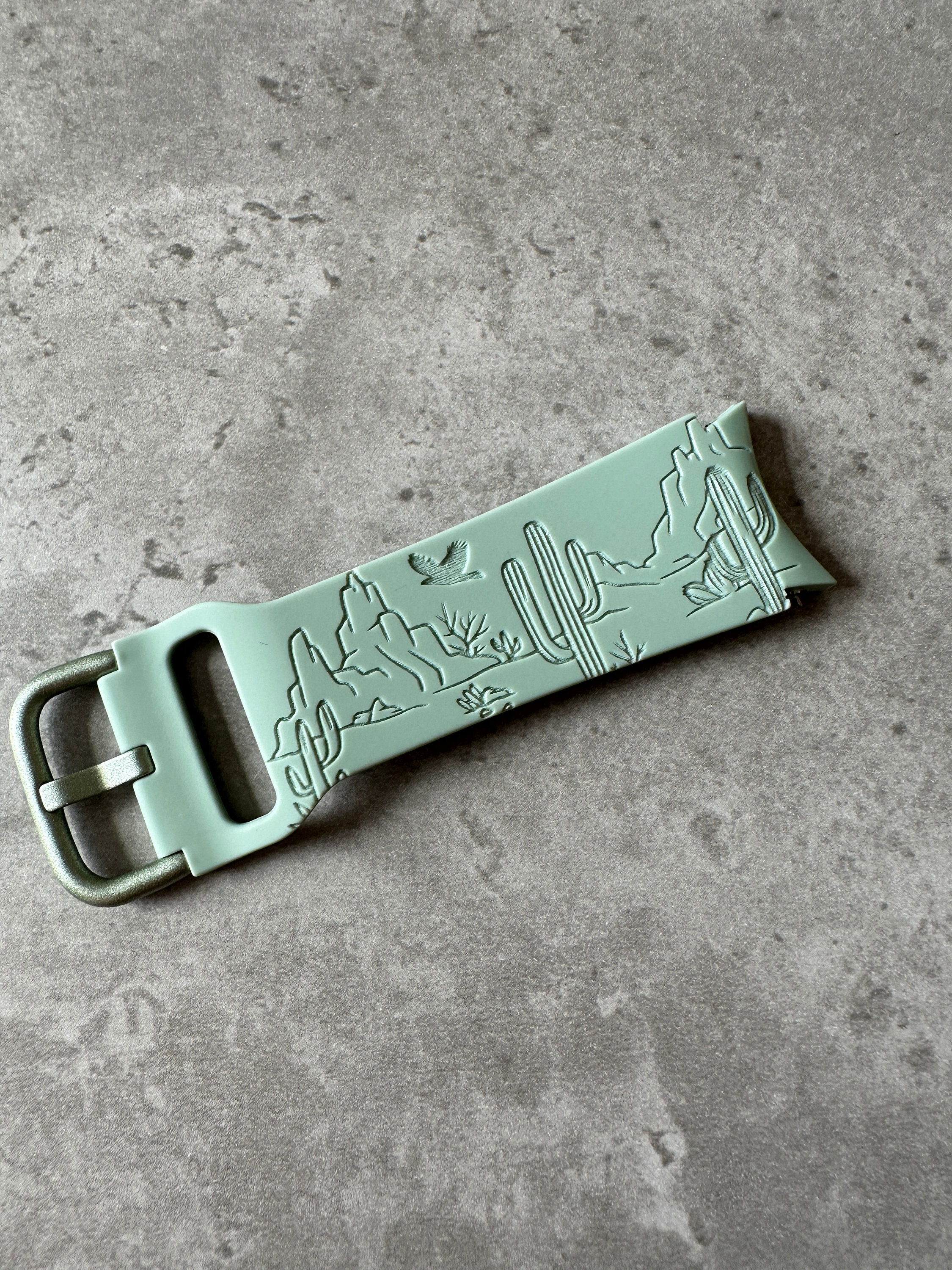 刻印入りデザートサボテンシリコンウォッチバンド：Samsung Galaxy 4/5/6/7/FE - Etsy 日本