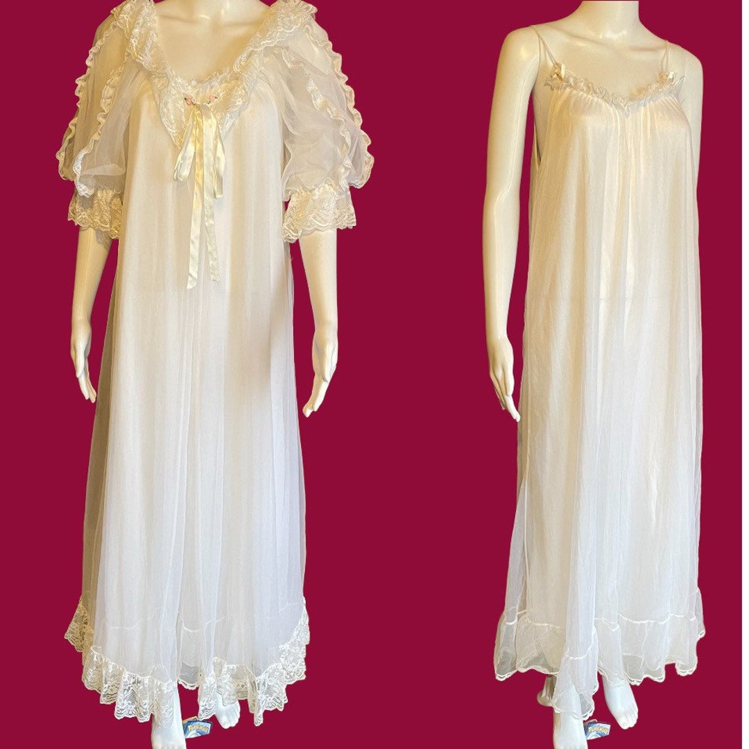 Vintage Tosca Bridal Peignoir Nightgown Set Nylon Size Small - Etsy