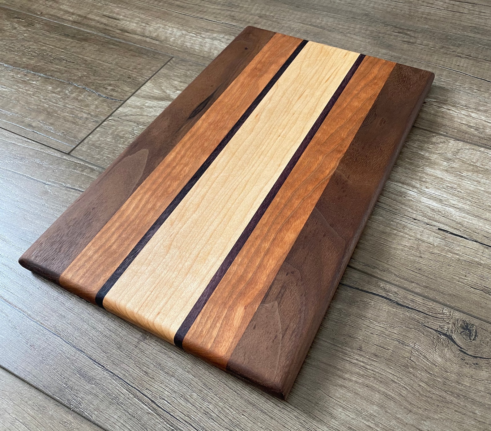 Large MultiHardwood Cutting Board Etsy