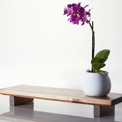 Countertop Tray Display Shelf Handmade Wood Riser Etsy