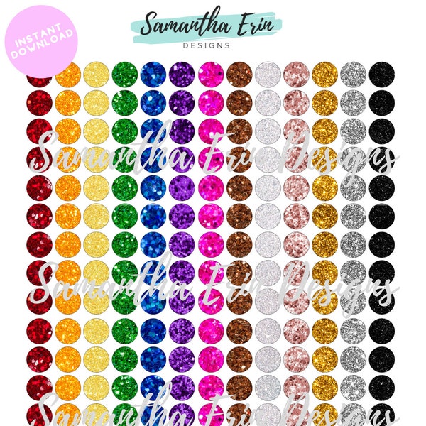 12mm Rainbow Glitter circle template, Instant Download, cabochon template, cabochon earrings, faux druzy