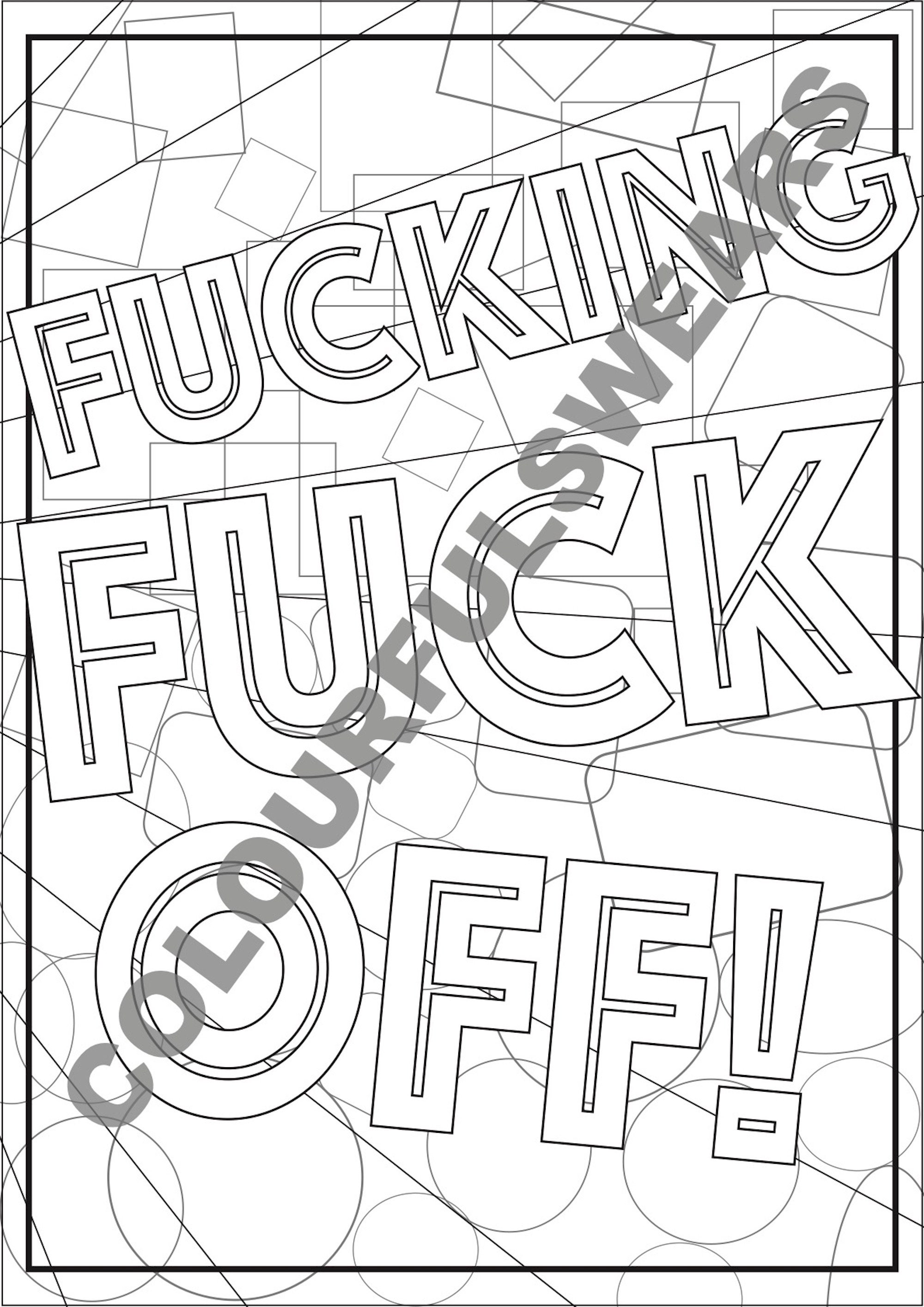 The Passive Aggressive Colouring Book of Very Adult Swears Funny Stress ...