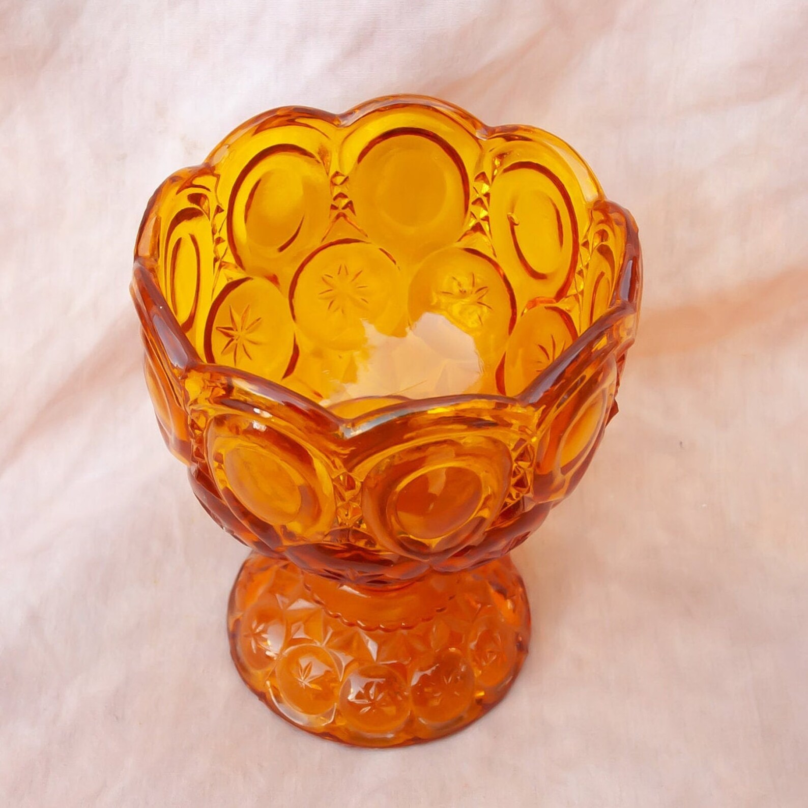 Vintage amber Candy Dish Pas de couvercle Etsy