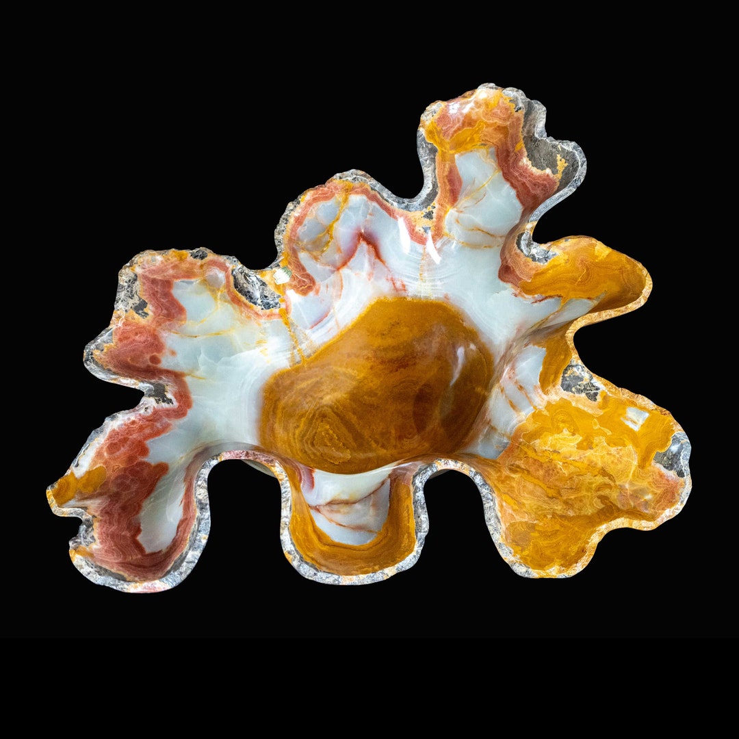 Rare XL Natural Banded Espuma Onyx Bowl Freeform Onyx Bowl Etsy