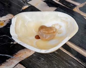 Small Yellow Onyx Bowl , Smudge Bowl , Natural Bowl , Organic Stone Bowl , Yellow Onyx Bowl , Natural Stone Bowl