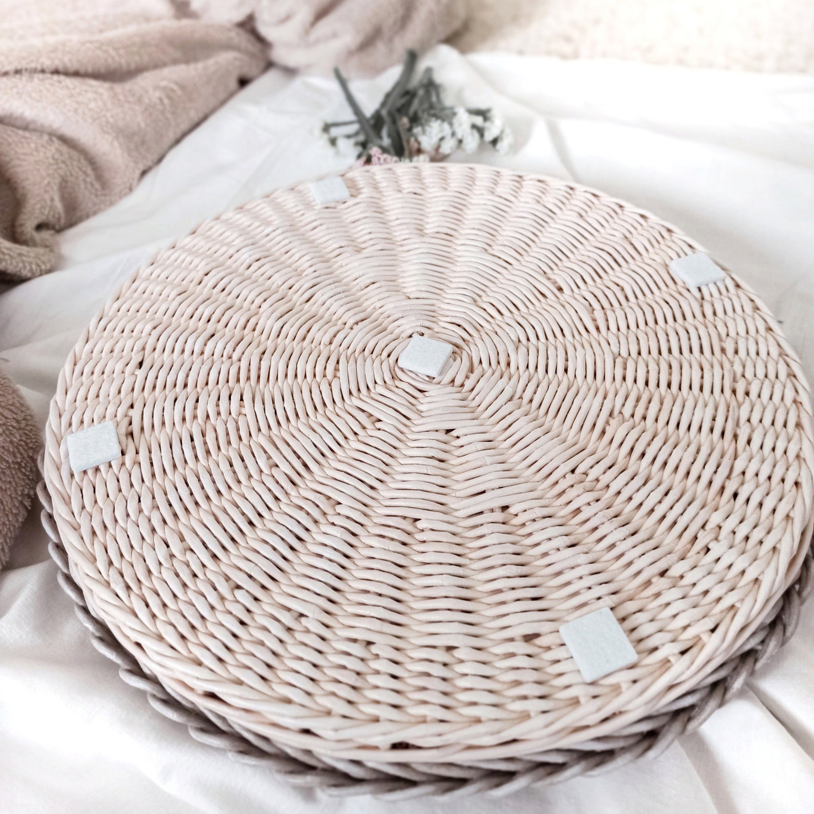 Large Round coffee table tray serving Wicker Tray serving Etsy