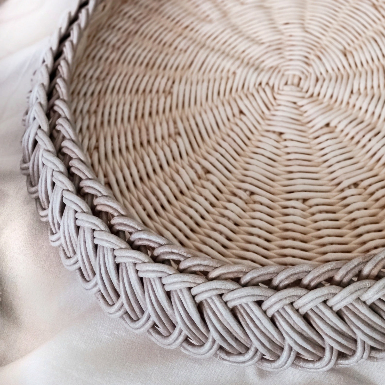 Large Round coffee table tray serving Wicker Tray serving Etsy