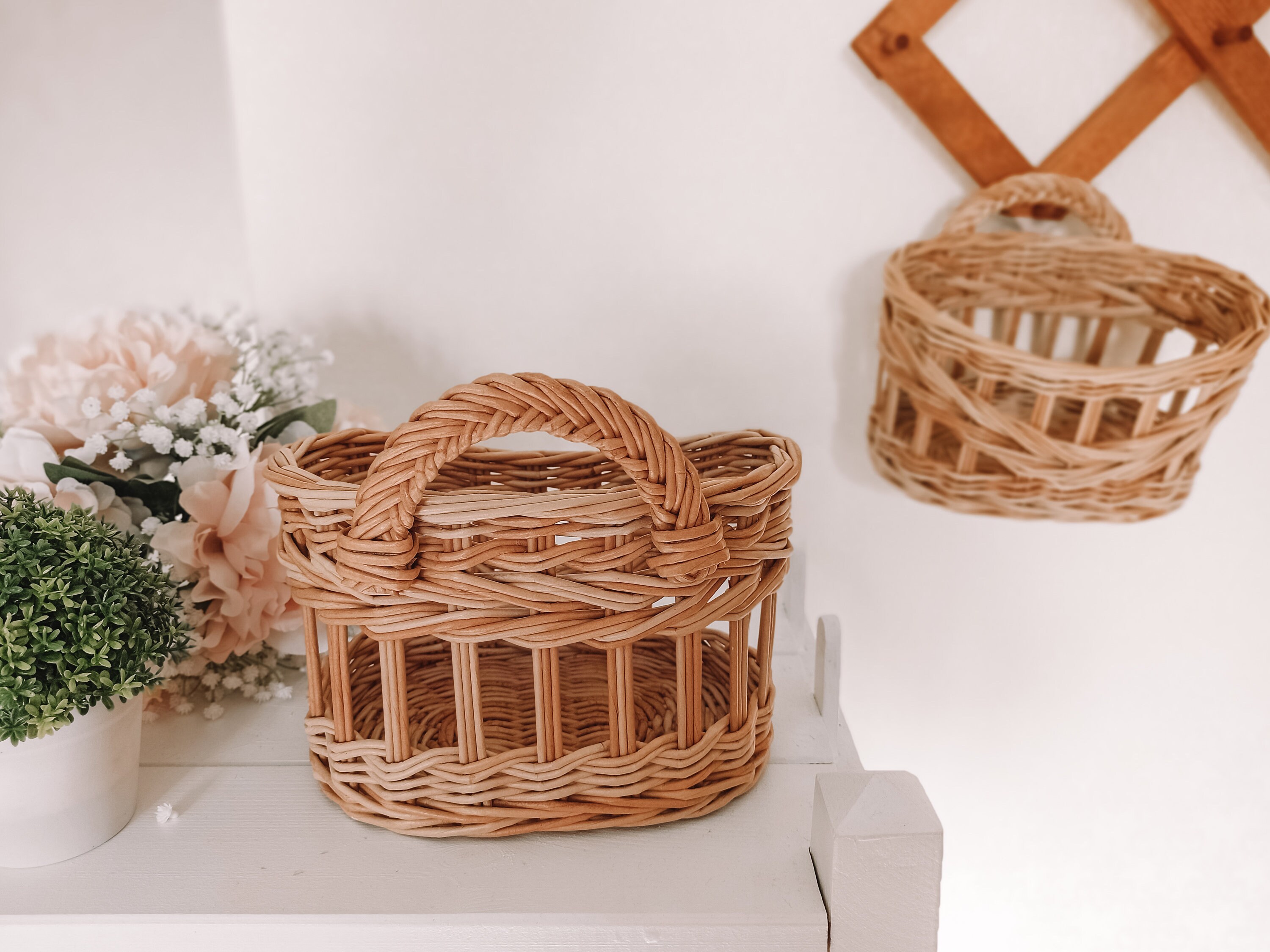 Wandbehang Aufbewahrungskorb mit Griff | Etsy