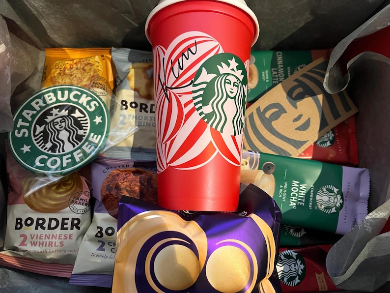 Starbucks Coffee gift set, Starbucks hot cup Birthday Mothers Day Christmas Red bauble