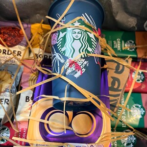 Starbucks Coffee gift set, Starbucks hot cup Birthday Mothers Day Christmas Blue