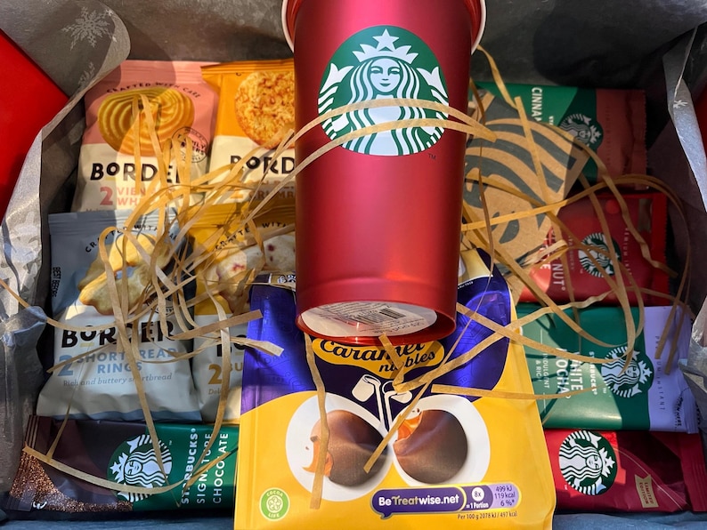 Starbucks Coffee gift set, Starbucks hot cup Birthday Mothers Day Christmas Red