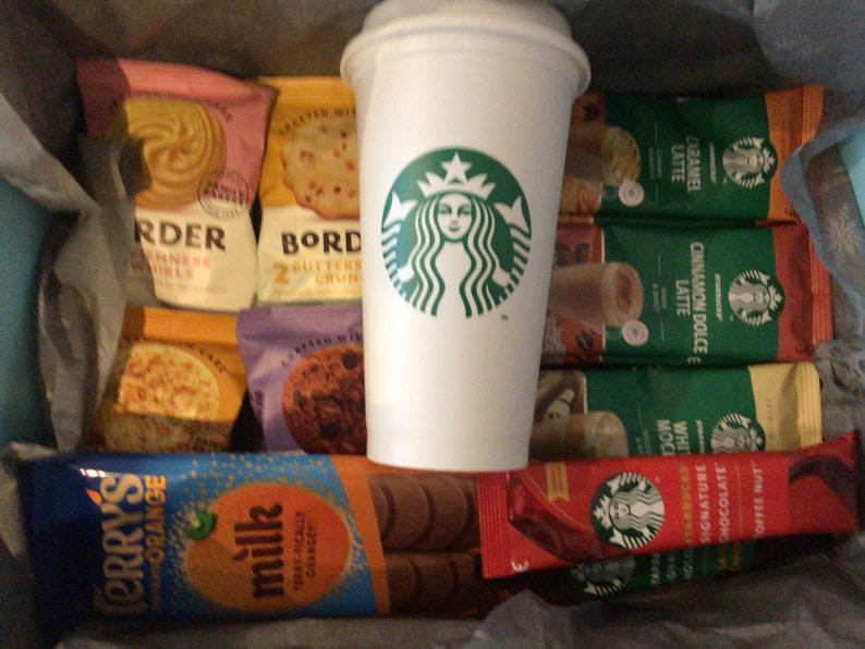 Starbucks Coffee gift set, Starbucks hot cup Birthday Mothers Day Christmas White