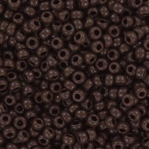 10g Miyuki seed beads 11/0, opaque chocolate brown 409, japanese beads, dark brown beads, size 11 2mm, glossy brown, small seed beads