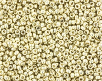 10g Miyuki seed beads duracoat galvanized silver size 15/0 4201, beads from japan, round rocailles, high quality beads, Miyuki tiny beads