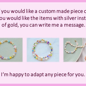 Colorful beaded bracelet, flower girl bracelet, flower jewelry, daisy bracelet, birthday gift for best friend, gift for teenager niece image 7