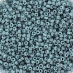 Miyuki seed beads 15/0, duracoat opaque moody blue 4479, japanese beads, blue beads, tiny seed beads