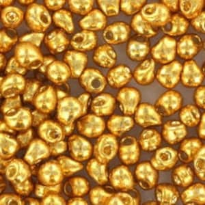 Gocce Miyuki da 5 g, 2,8 mm, oro galvanizzato Duracoat, colore 4202, perline dal Giappone, perline a forma di lacrima