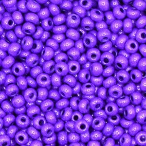 Preciosa Ornela 8/0 violet intensive dyed chalkwhite 16A28 20g, dark purple seed beads, bohemian beads, Czech seed beads, indigo beads