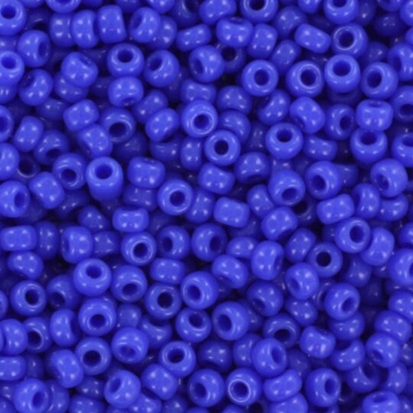 Miyuki seed beads 11/0, Opaque blue 417, 10g japanese beads, opaque blue beads, size 2mm, dark blue beads, Miyuki blue