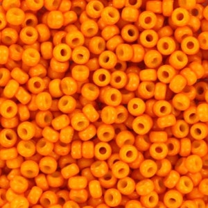 Perline di semi Miyuki da 10 g 11/0, duracoat opaco kumquat 4454, perline di vetro arancione, misura 2 mm, rocailles rotonde, Miyuki arancione scuro, arancione zucca
