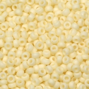 Perline Miyuki 11/0, crema opaca 2021, perline giapponesi da 10 g, perline crema, misura 2 mm, perline bianco sporco, crema chiara opaca Miyuki