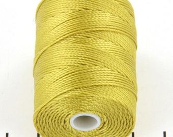 5 mètres de cordon perlé C-lon 0,5 mm citronnelle, cordon en macramé vert clair, cordon en nylon micro macramé, fil kumihimo, fil C Lon vert