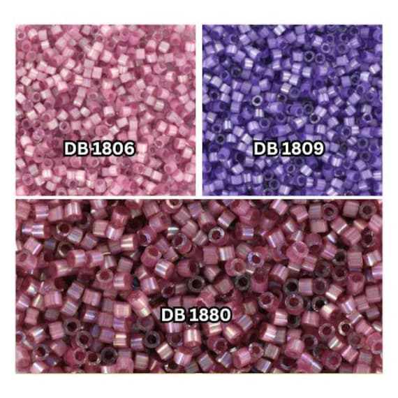 Miyuki Delica Beads Silk Satin Dyed Orchid Silk DB1806, Silk Satin