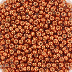 Perline di semi Miyuki 10g duracoat galvanizzato rosa fard 11/0 4207, perline giapponesi, rocailles rotonde, Miyuki rosa metallizzato, piccole perle di vetro