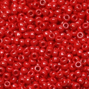 10g perline Miyuki 11/0, rosso opaco lustro 426, RR426 RR0426 0426 perline giapponesi, perline di colore rosso, misura 2 mm, rocailles rosso lustro Miyuki