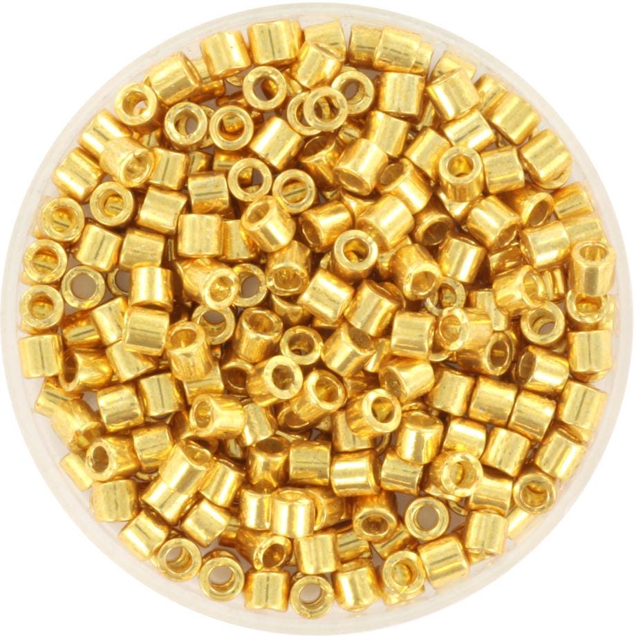 Size 8/0 Miyuki Delica Beads Duracoat Galvanized Gold, 5g DB 1832
