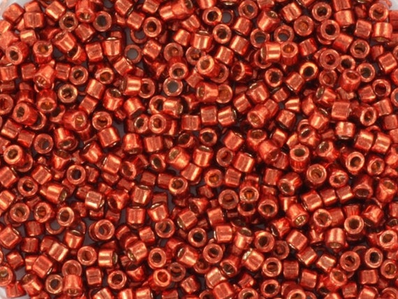 Miyuki Delica Metallic Brick Glass Red Beads (Size 11/0)