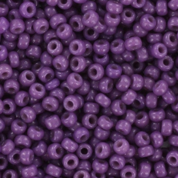 Miyuki seed beads 11/0, duracoat opaque anemone 4490 10g, japanese beads, dark purple rocailles, size 11 2mm, Miyuki indigo, dark violet
