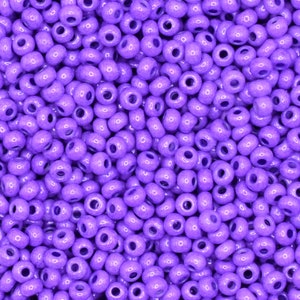 20g Preciosa Ornela fioletowo barwione kredowobiałe, koraliki nasienne sfinx 16328 9/0, koraliki boho, błyszczące fioletowe koraliki, szkło Boho
