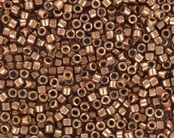 Miyuki Delica Perlen duracoat galvanized rose champagne, 5g 11/0 DB 2504, Miyuki Delica metallisch rosa, Miyuki Delica gold