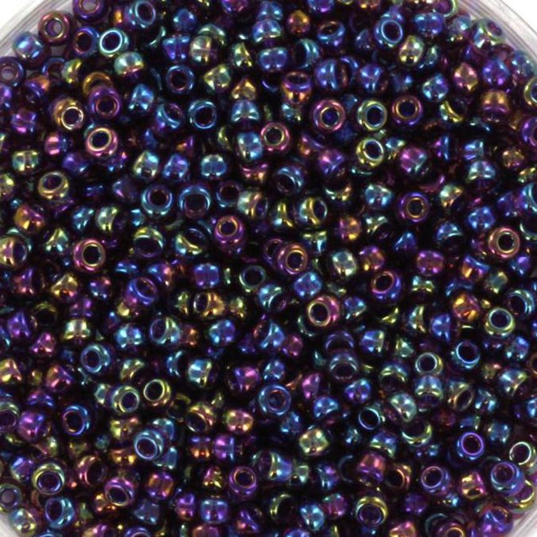 Miyuki Seed Beads 11/0, Transparent Ab Amethyst, Color 333
