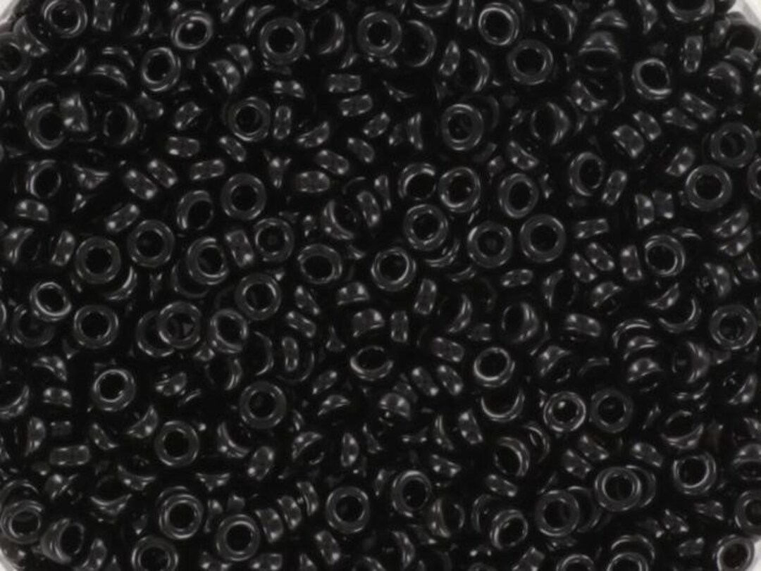 5g Miyuki Spacer Beads 2.2 X 1 Mm, Opaque Black, Color 401, Beads From ...