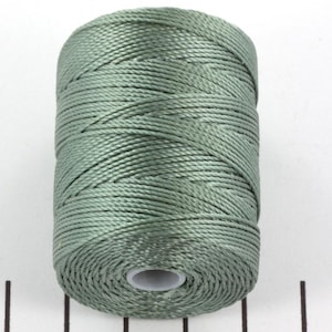5 metri di filo di perline C-lon da 0,5 mm celadon, filo macramè verde, filo di nylon micro macramè, filato kumihimo, verde chiaro