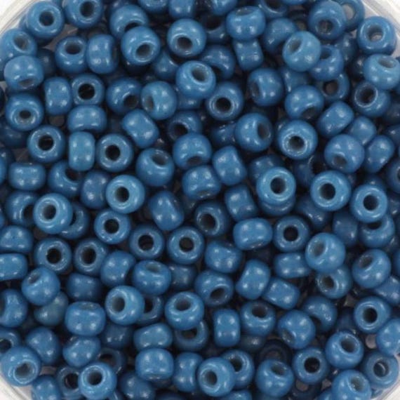 10g Miyuki Seed Beads 8/0, Duracoat Opaque Juniper Berry 4485