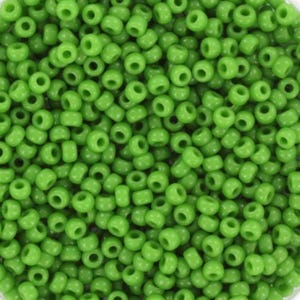 Miyuki-rocailles ondoorzichtig groen 11/0 411, japanse kralen hoge kwaliteit, heldergroene kralen, maat 2 mm, Miyuki-rocailles groen, groene rocailles