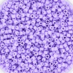 Miyuki Delica duracoat opak lila, helllila, violett, 5g 11/0 DB 2138, Perlen für Schmuckherstellung, japanische zylindrische Perlen