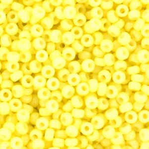 Perline di semi Miyuki da 10 g 11/0, duracoat opaco light lemon ice 4451, perline giapponesi, giallo 2 mm, rocailles color pastello, perline gialle Miyuki