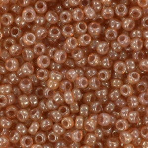 Perline Miyuki 11/0, peonia traslucida Ceylon 2371 10g, perline giapponesi, perline marrone chiaro, misura 2 mm, rocailles rotonde beige caramello