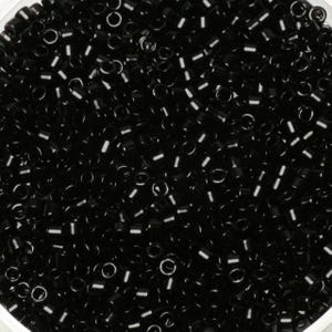 Cuentas Miyuki Delica negras opacas, 5 g, 11/0 DB0010, para bisutería, cuentas japonesas, cuentas cilíndricas uniformes, cuentas de semillas.