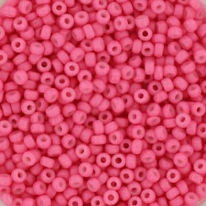 Perline Miyuki 11/0, opache, tinte rosa brillante 2045, perline giapponesi, perline rosa, 2 mm, rosa satinato, Miyuki rosa opaco
