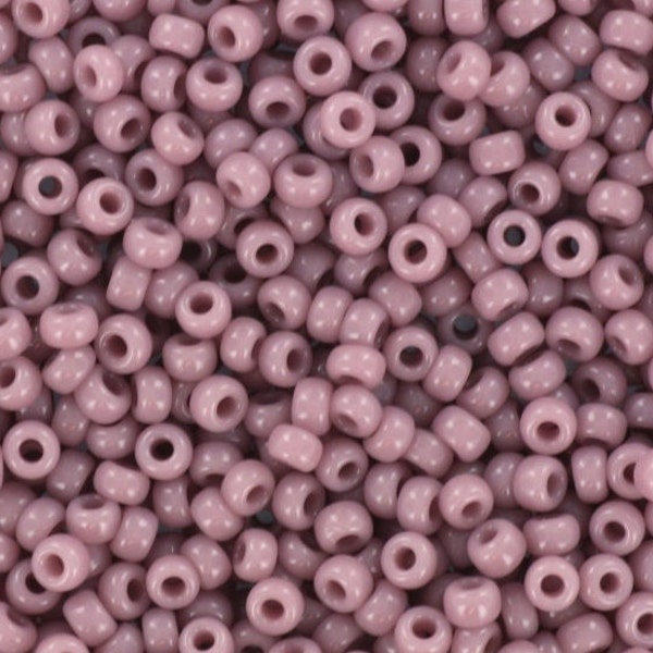 10g Miyuki seed beads 11/0, opaque mauve 410, japanese beads, purple beads, 2mm, Miyuki light violet, Miyuki purple beads, Miyuki Rocailles