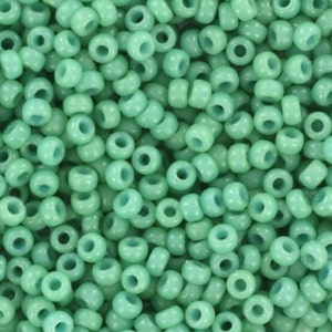 Perline di semi Miyuki da 10 g 11/0, duracoat opaco opale marino 4475, perline giapponesi, perline verdi colorate, rocailles dai colori vivaci, perline verdi Miyuki