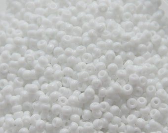 10g Miyuki seed beads 11/0, opaque white 402, japanese beads high quality, color white beads, size 11 2mm, white rocailles