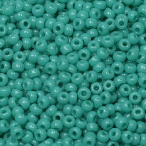 Perline di semi Miyuki da 10 g 11/0, verde turchese opaco 412, perline giapponesi di alta qualità, perline di colore verde, misura 2 mm, rocailles brillanti