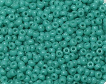 10g Miyuki seed beads 11/0, opaque turquoise green 412, japanese beads high quality, color green beads, size 2mm, bright rocailles